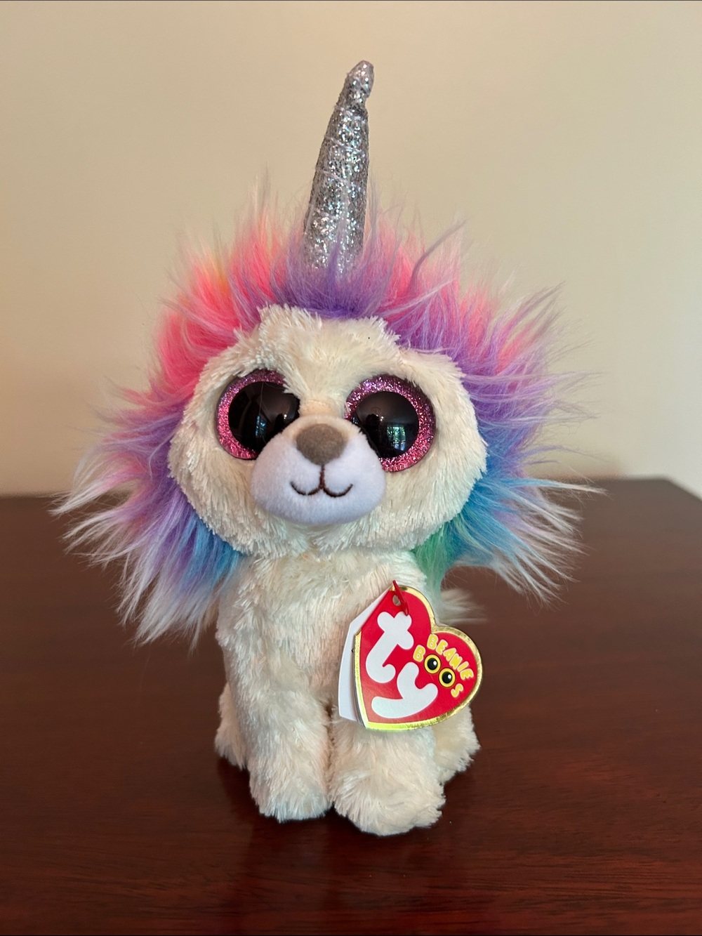Ty Beanie Boo Layla the Unicorn Lion, Claire’s exclusive 2018
